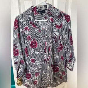 Floral stripped blouse